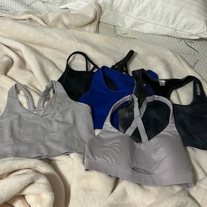 Lot of 5 sports bras!!! Size small Gray Athleta-